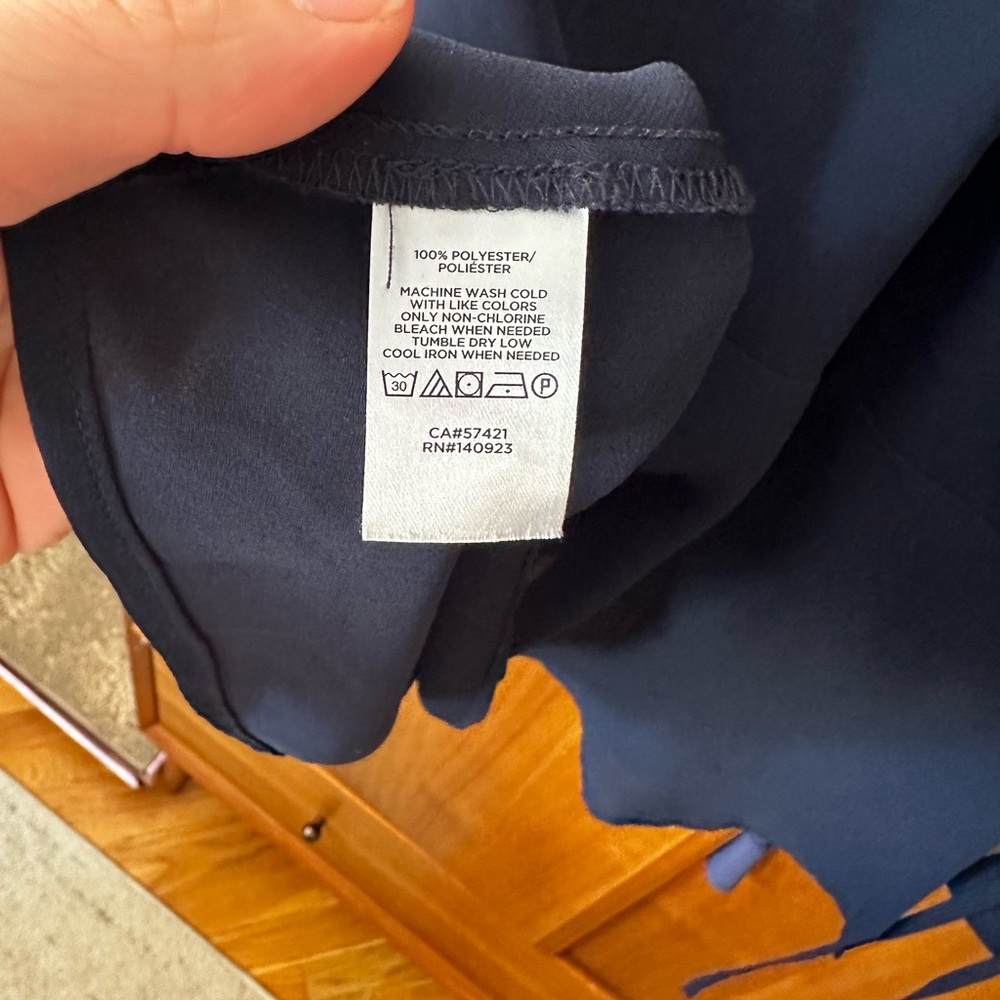 Loft navy wrap blouse - Picture 6 of 8